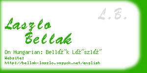 laszlo bellak business card